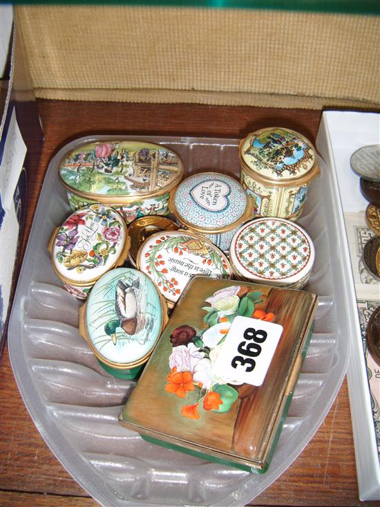 Eight Halycon Days enamel boxes